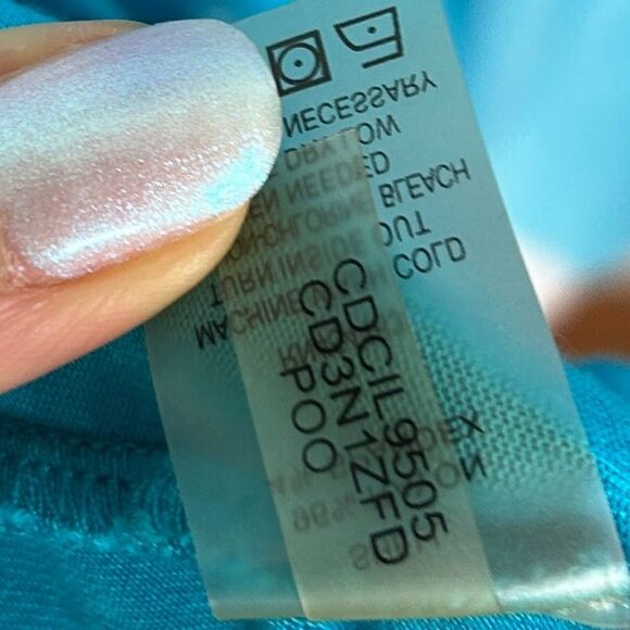 Calvin Klein Pool Blue Racerback Jersey Striped Maxi Dress Stretch Comfort 10 - Picture 13 of 13